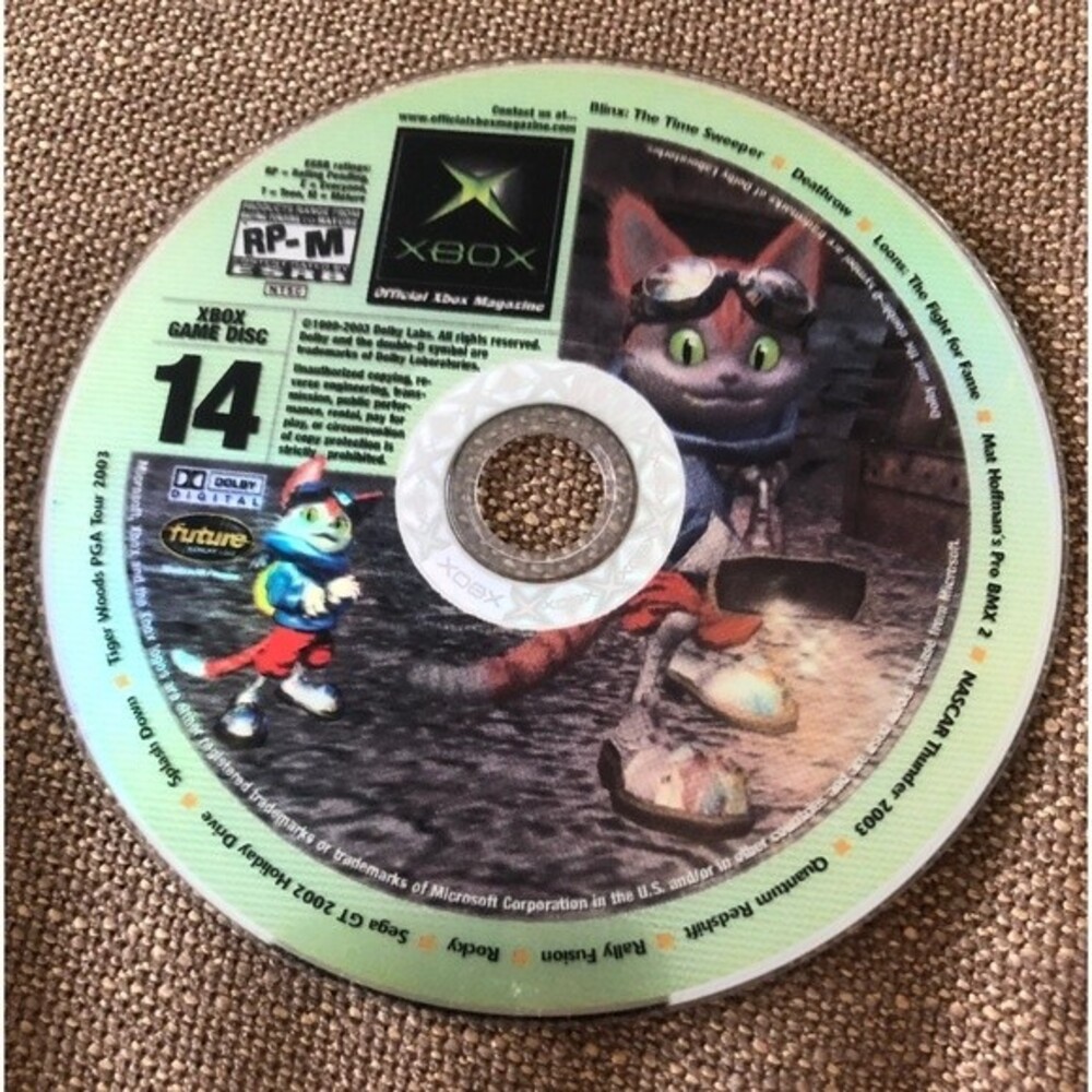 Official XBOX Magazine Blinx:Time Sweeper Demo Game Disc 14 January 2003 Vintage